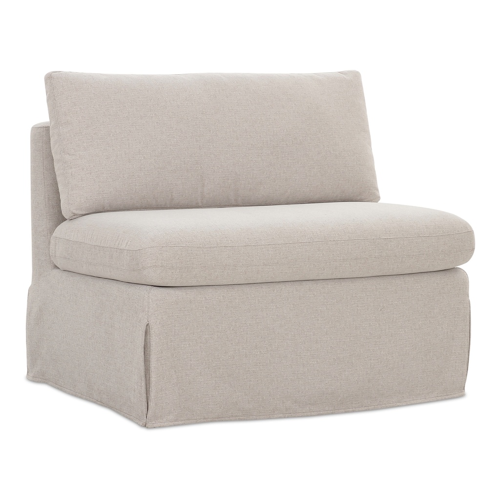 Fable Slipcover Dining Chair and Half Beige - 1