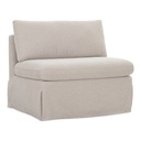 Fable Slipcover Dining Chair and Half Beige - 1