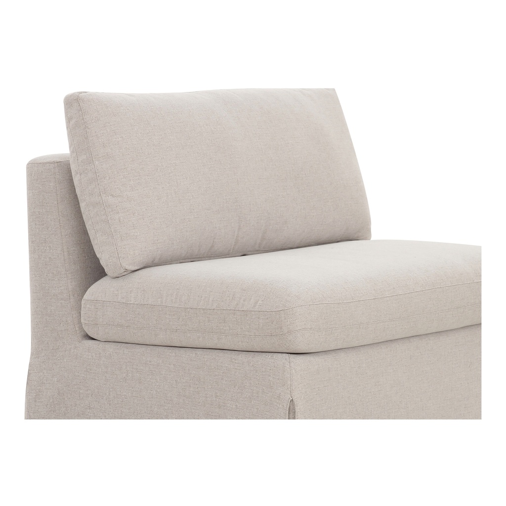 Fable Slipcover Dining Chair and Half Beige - 4