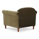 Harmony Accent Chair Dark Green Faux Mohair - 1