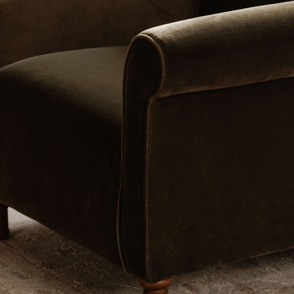 Harmony Accent Chair Dark Green Faux Mohair - 8