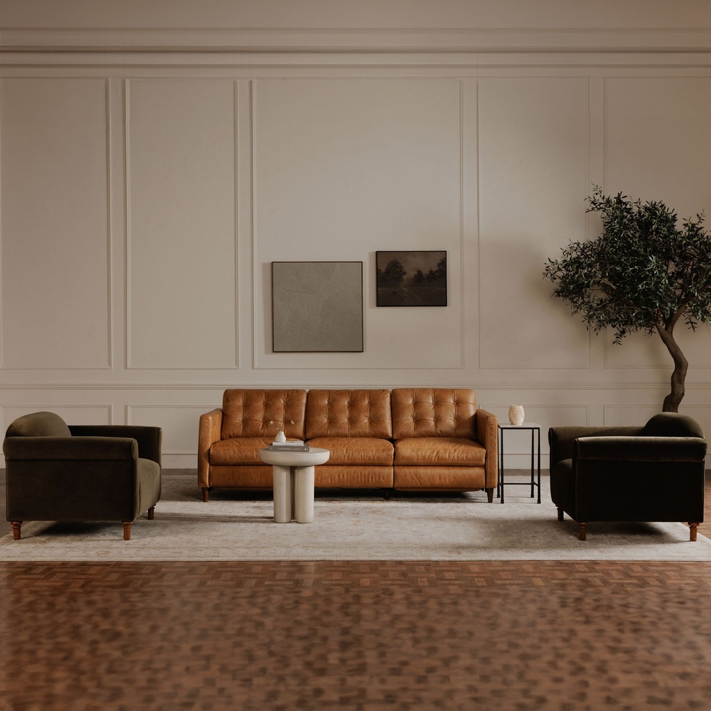 Harmony Accent Chair Dark Green Faux Mohair - 9