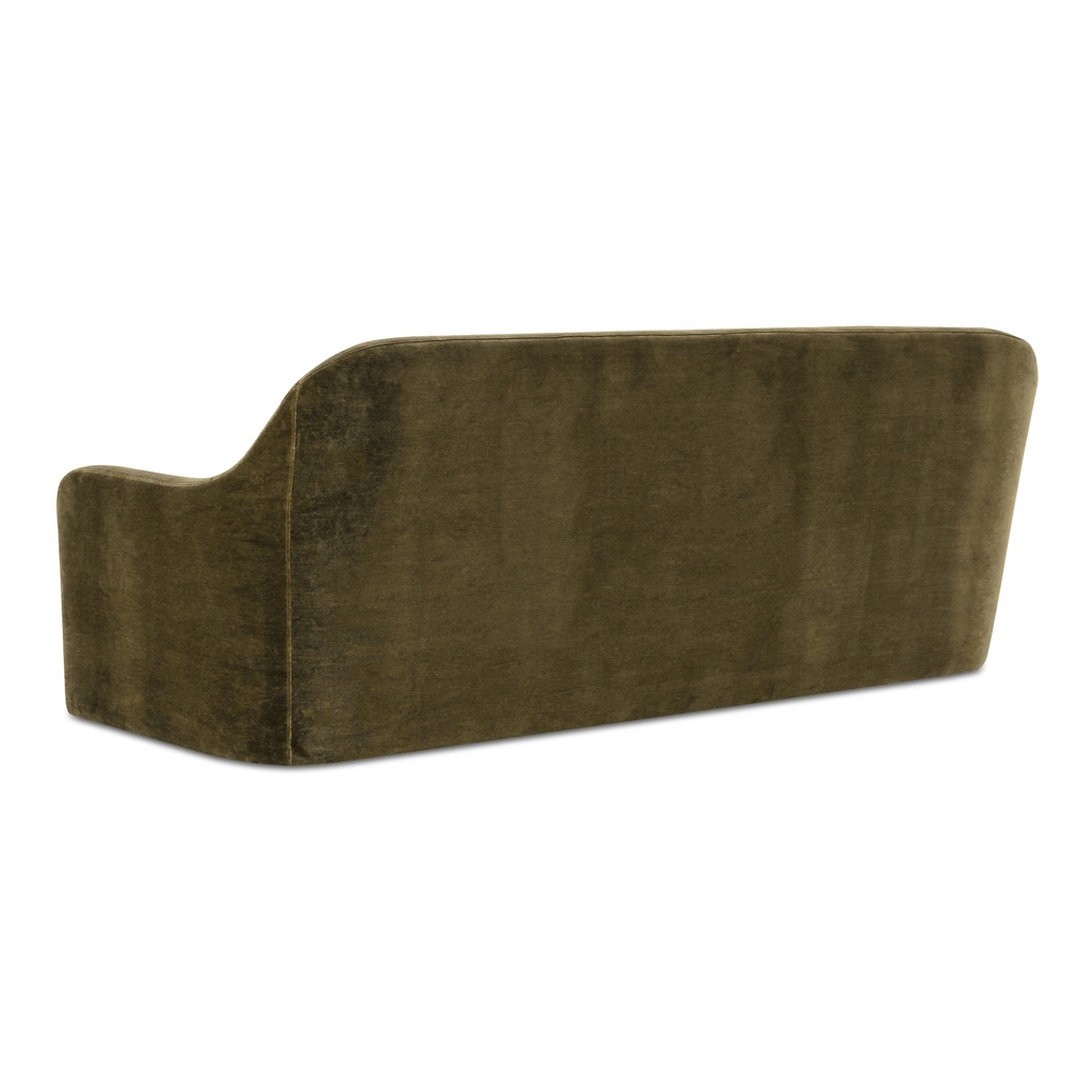Rialto Sofa Dark Green Faux Mohair - 1