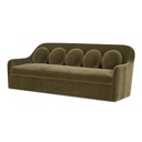 Rialto Sofa Dark Green Faux Mohair - 2