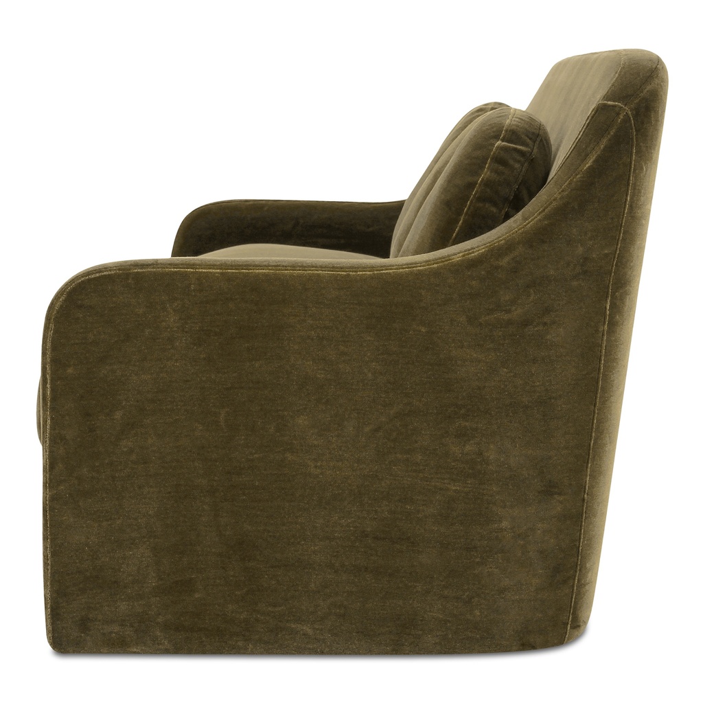 Rialto Sofa Dark Green Faux Mohair - 3