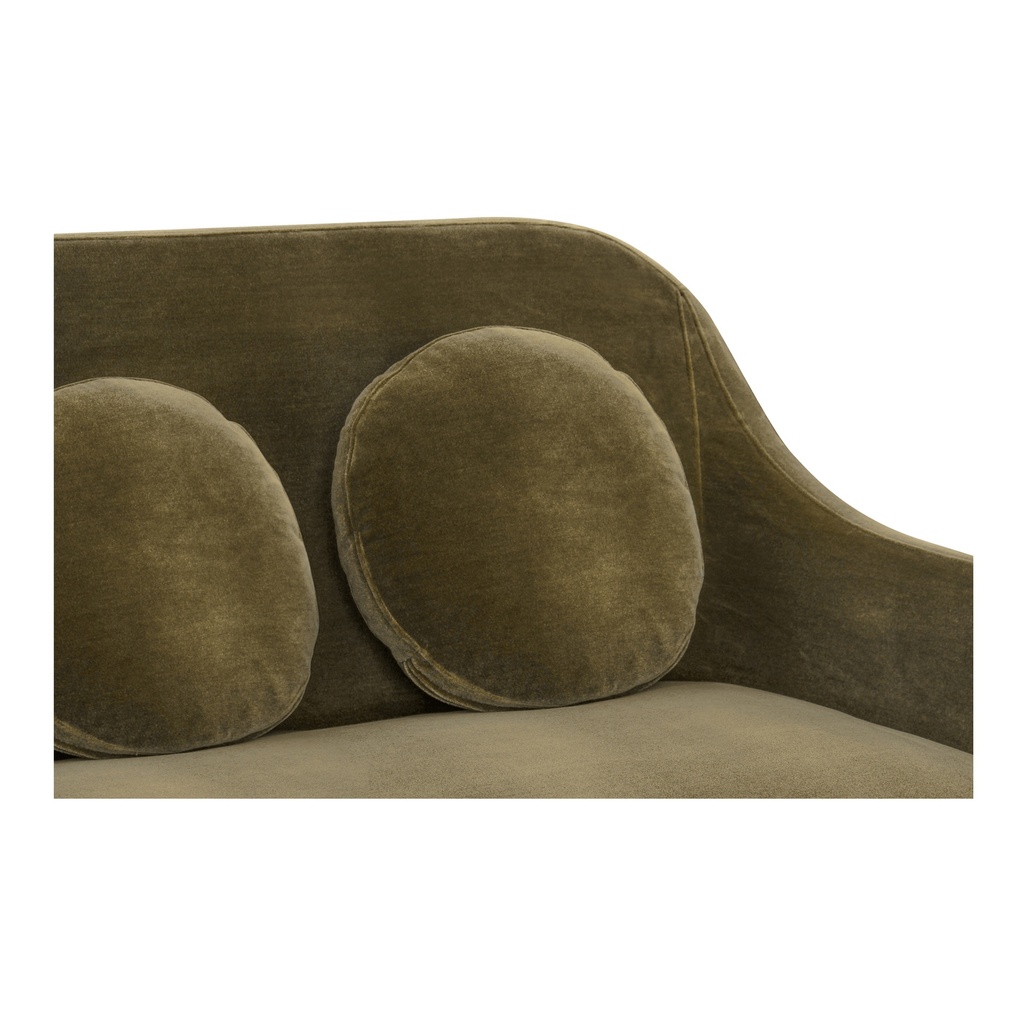Rialto Sofa Dark Green Faux Mohair - 5