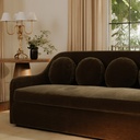 Rialto Sofa Dark Green Faux Mohair - 7