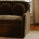 Rialto Sofa Dark Green Faux Mohair - 8