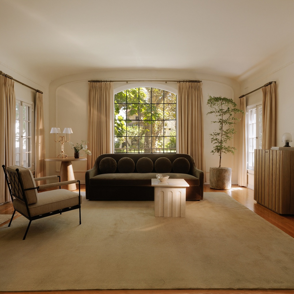 Rialto Sofa Dark Green Faux Mohair - 9