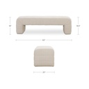 Verity Bench Oatmeal - 6