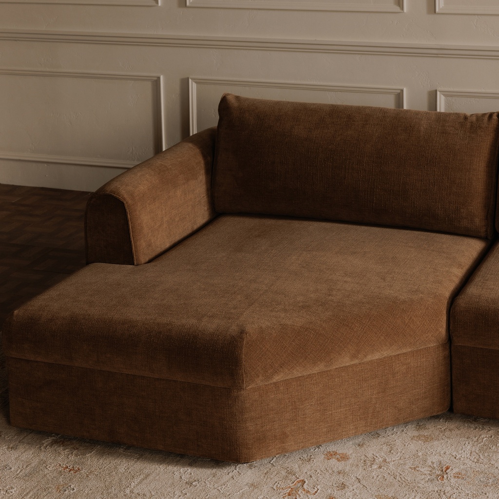 Madrid Left Sectional Taupe - 8