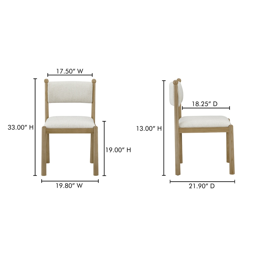 Villetta Dining Chair Stripe - Set Of Two - 9
