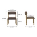 April Dining Chair Deep Brown-Set Of Two - 7