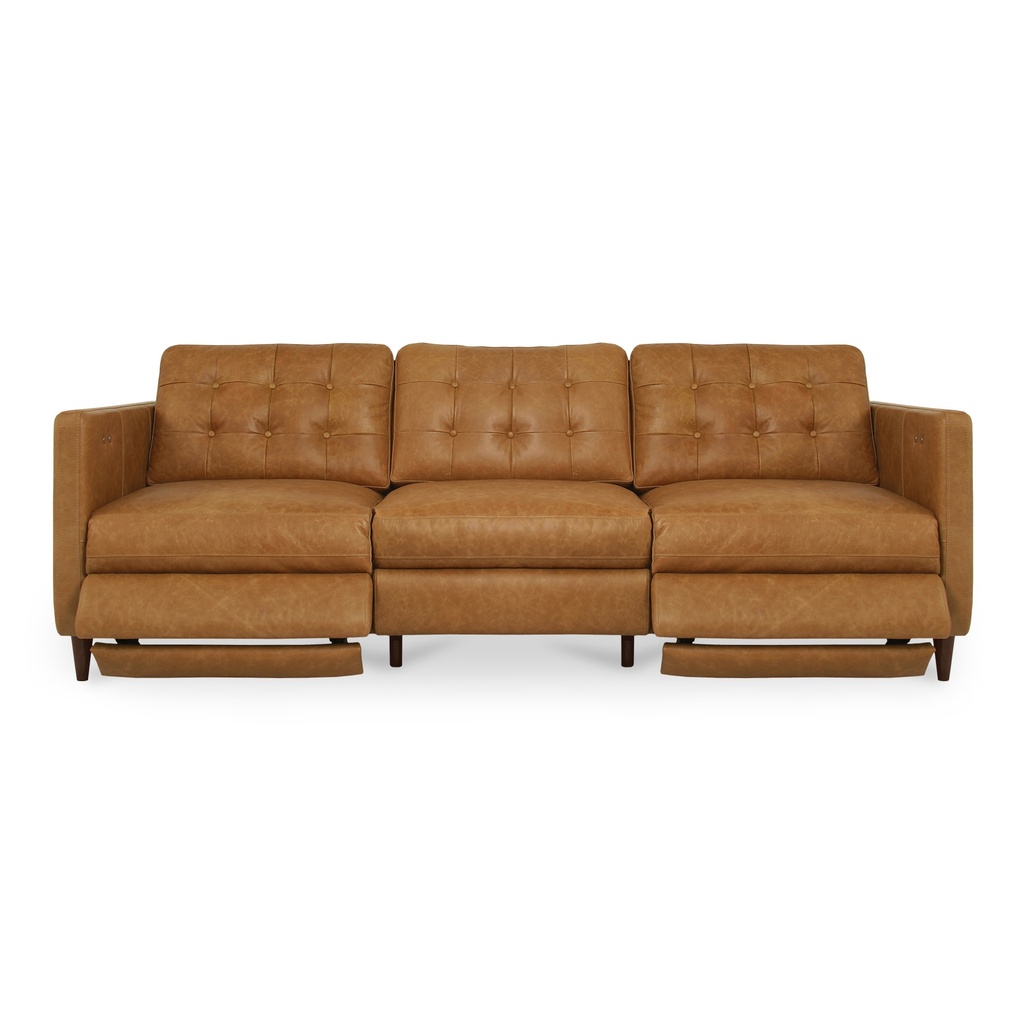 Bridgers Power Recliner Sofa Tan Leather - 3