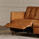 Bridgers Power Recliner Sofa Tan Leather - 7