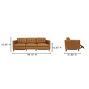 Bridgers Power Recliner Sofa Tan Leather - 10
