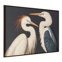 Two Cranes Framed Painting - 1
