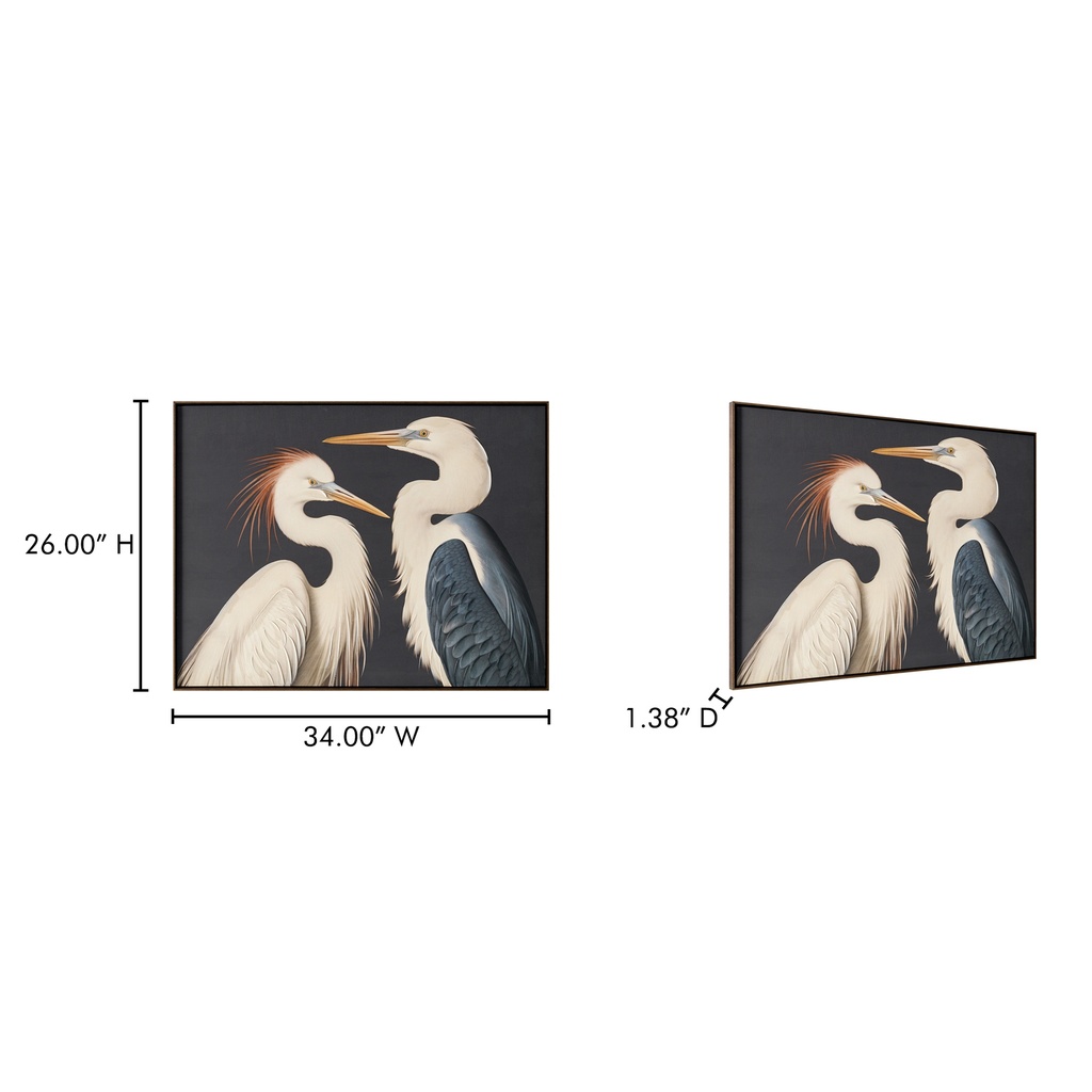 Two Cranes Framed Painting - 5