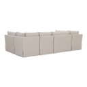 Fable Slipcover Dining Banquette U-Shape Beige 121 in. - 1