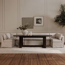 Fable Slipcover Dining Banquette U-Shape Beige 121 in. - 9