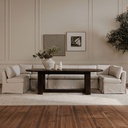 Fable Slipcover Dining Banquette U-Shape Beige 129 in. - 9