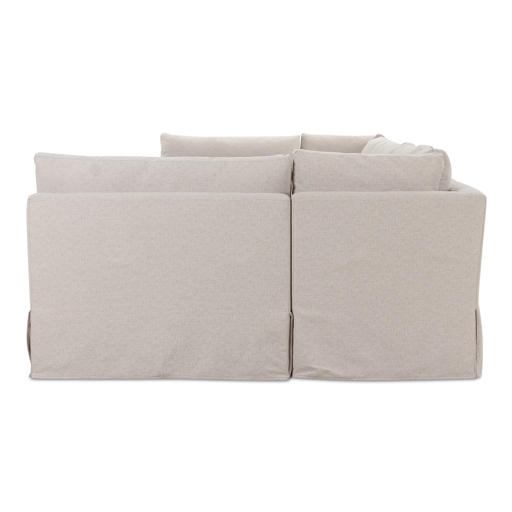 Fable Slipcover Dining Banquette U-Shape Beige 154 in. - 3