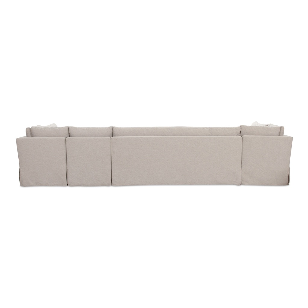 Fable Slipcover Dining Banquette U-Shape Beige 154 in. - 4