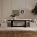 Fable Slipcover Dining Banquette U-Shape Beige 154 in. - 9