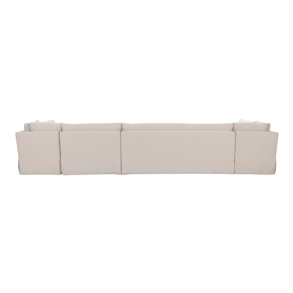 Fable Slipcover Dining Banquette U-Shape Beige 168 in. - 4