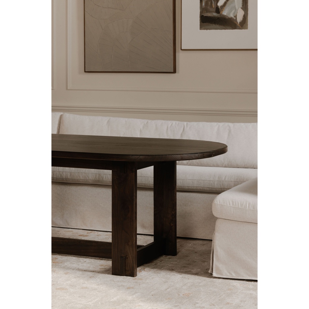 Fable Slipcover Dining Banquette U-Shape Beige 168 in. - 8
