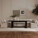 Fable Slipcover Dining Banquette U-Shape Beige 168 in. - 9