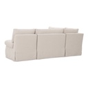 Fable Slipcover Dining Banquette L-Shape Beige 96 in. - 1
