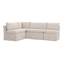 Fable Slipcover Dining Banquette L-Shape Beige 96 in. - 2