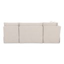 Fable Slipcover Dining Banquette L-Shape Beige 96 in. - 4