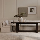 Fable Slipcover Dining Banquette L-Shape Beige 96 in. - 9