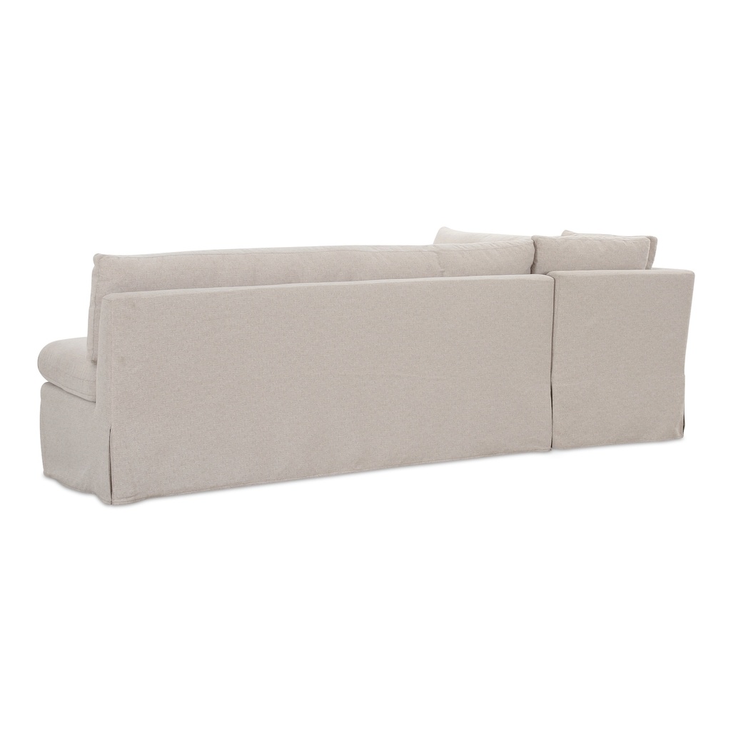 Fable Slipcover Dining Banquette L-Shape Beige 100.5 in. - 1