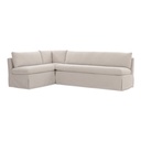 Fable Slipcover Dining Banquette L-Shape Beige 100.5 in. - 2