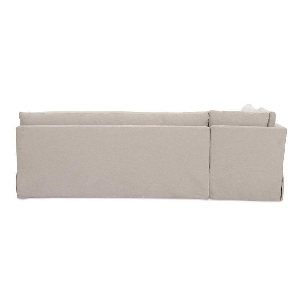 Fable Slipcover Dining Banquette L-Shape Beige 100.5 in. - 4