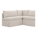 Fable Slipcover Dining Banquette L-Shape Beige 125.5 in. - 5