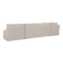 Fable Slipcover Dining Banquette L-Shape Beige 139.5 in. - 1