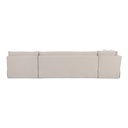 Fable Slipcover Dining Banquette L-Shape Beige 139.5 in. - 4