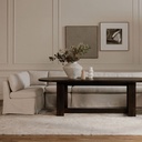 Fable Slipcover Dining Banquette L-Shape Beige 139.5 in. - 9