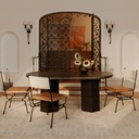 Posta Dining Chair Brown Leather - 7