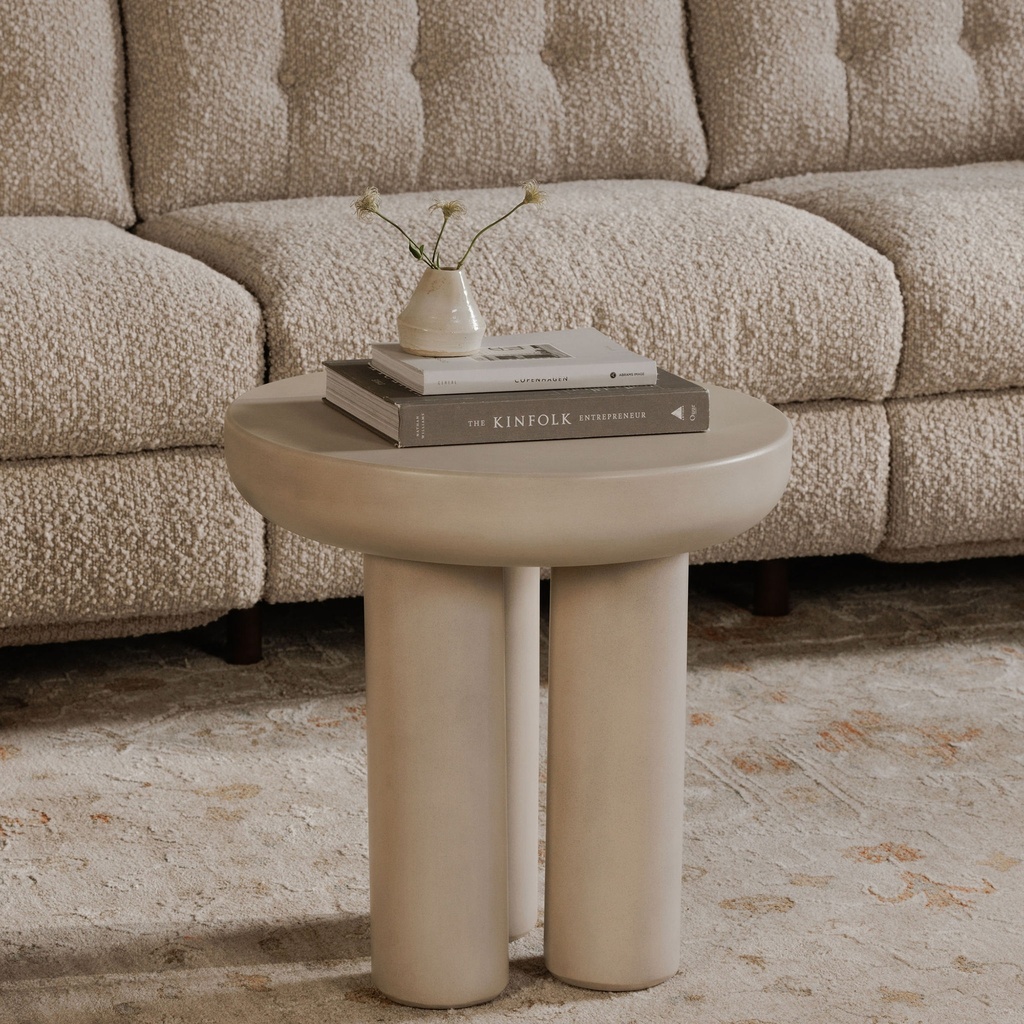 Rocca Side Table Cream - 5