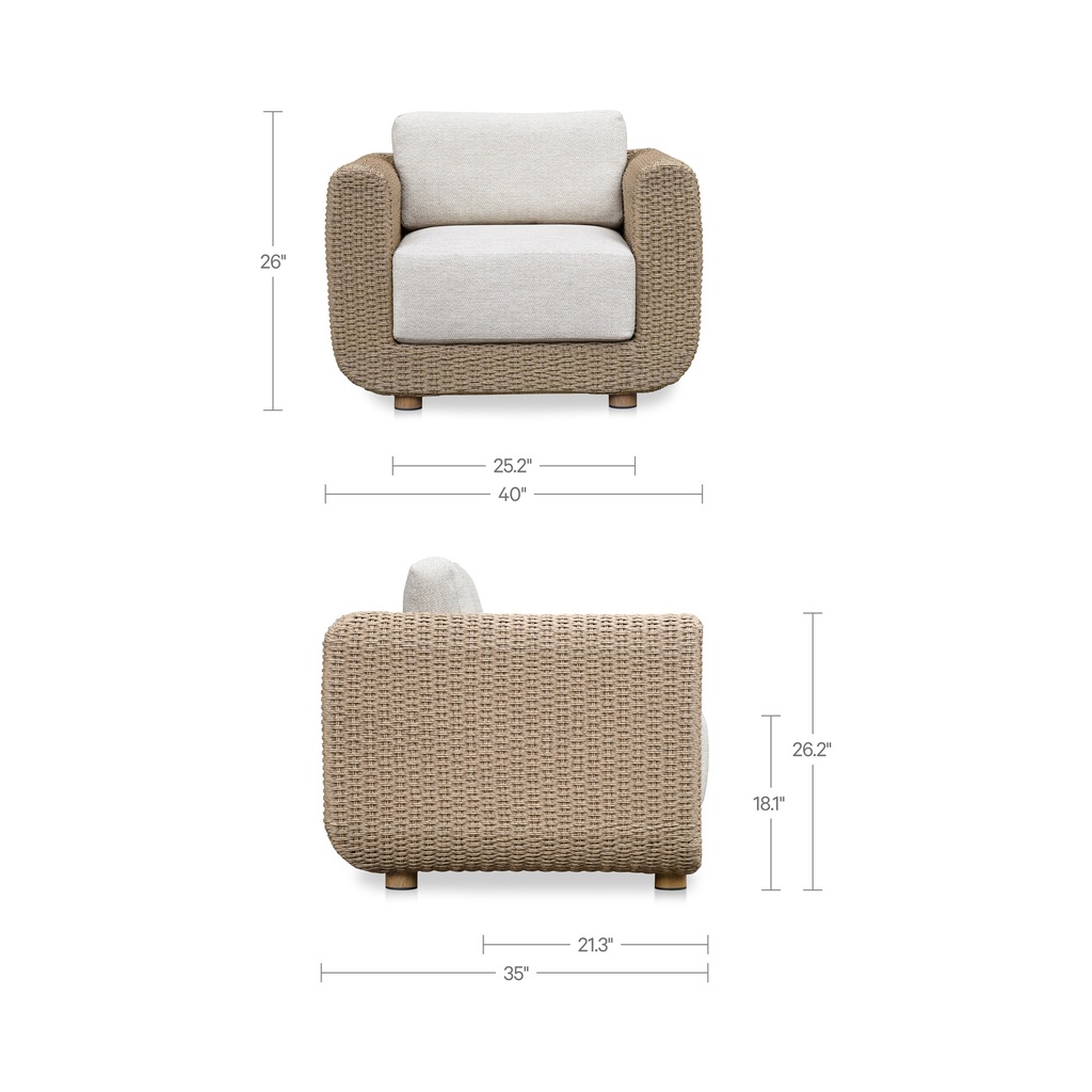 Soma Outdoor Accent Chair Natural - 8