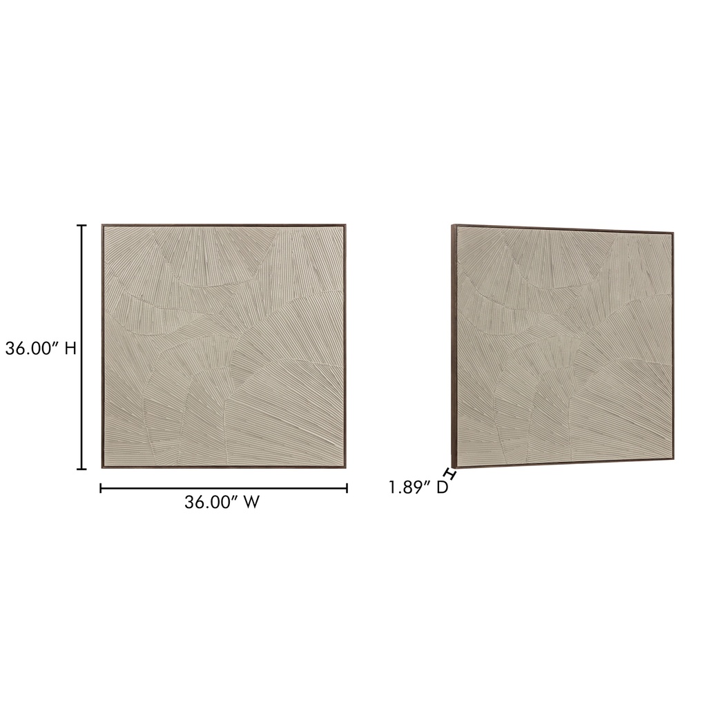 Flutter Framed Painting Cool Beige - 7