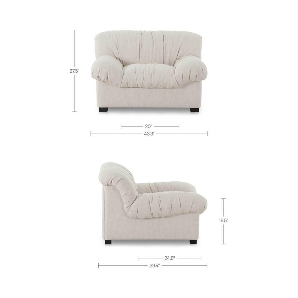 Halston Lounge Chair Flecked Oat - 7