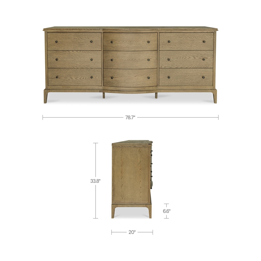 Sadie 9 Drawer Dresser Brown - 6