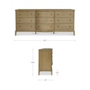 Sadie 9 Drawer Dresser Brown - 6