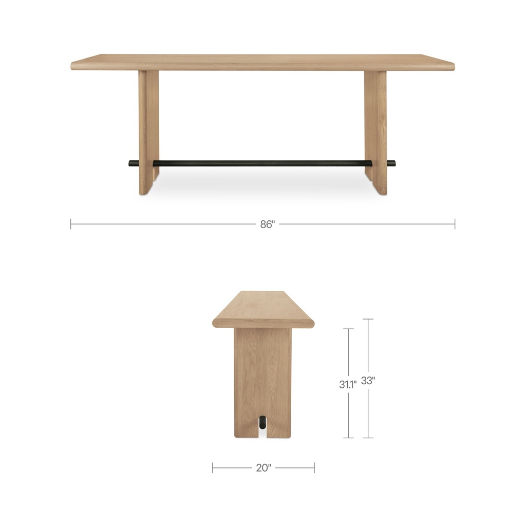 Madison Console Table Natural - 8